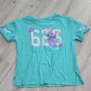 GAP Kids Teal Tee with Character and Floral Design